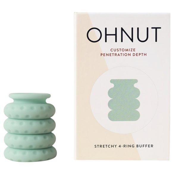 Ohnut - Комплект от 4 регулируеми пръстена за проникване (зелен)