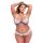 Baci Plus Size - цветен, дантелен сутиен комплект (бял)