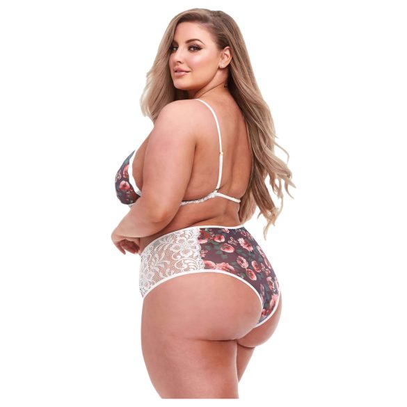 Baci - комплект бельо плюс размер - флорален дантелен сутиен