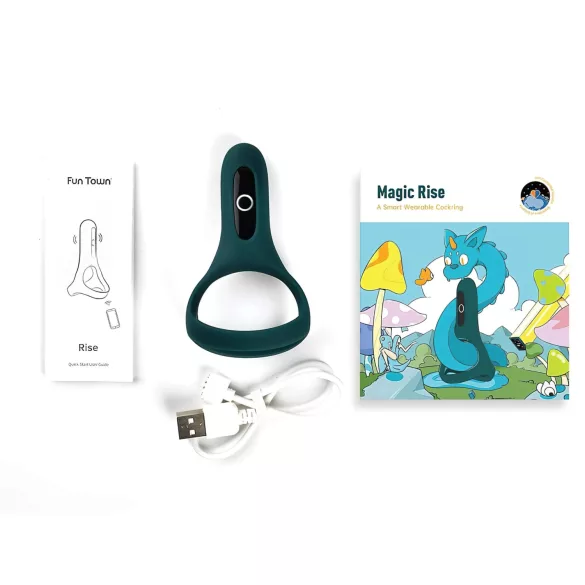 Magic Motion Rise - вибриращ пенис пръстен с управление чрез приложение за мъже (зелен)