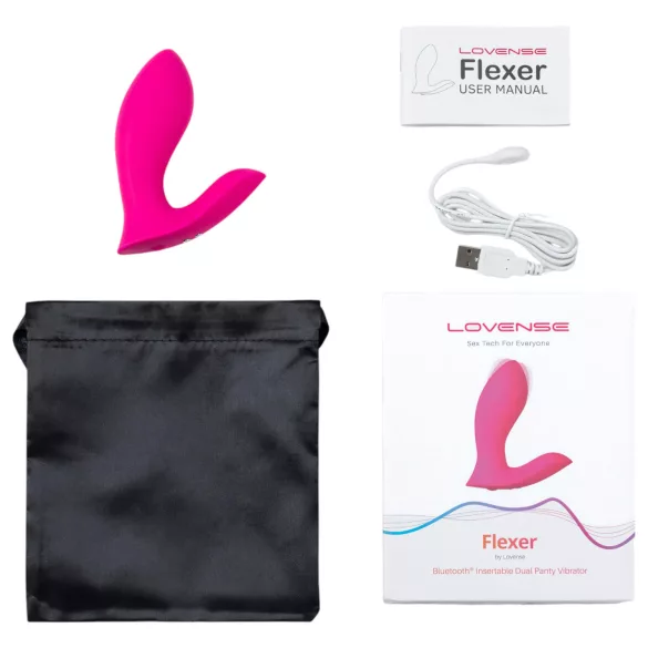LOVENSE Flexer Panty - акумулаторен 2-в-1 вибратор (розов)