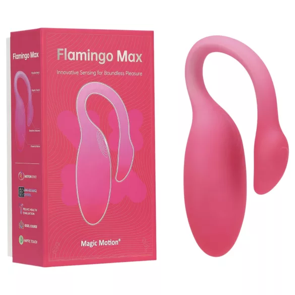 Magic Motion Flamingo Max - вибриращо яйце с управление чрез приложение (розово)